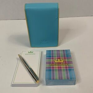 BAEKGAARD- VERA BRADLEY LEATHER “PLAYERS CASE”((inc-SEALED DECK/SCORE PAD/PEN))